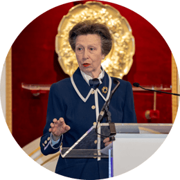 HRH Princess Anne presenting at the PRTA ceremony 2021